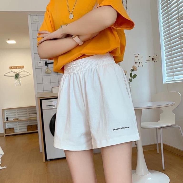Quần short unisex_quần đùi đũi chun thêu siêu Hot ESHOP