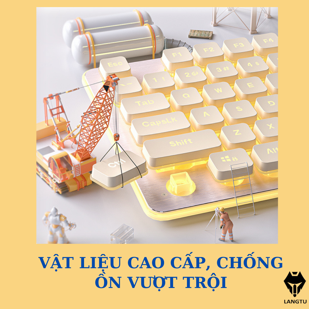 Bàn Phím Máy Tính Giả Cơ LT600 LANGTU Không Dây/Có Dây Gaming Kèm Chuột Hàng Chính Hãng