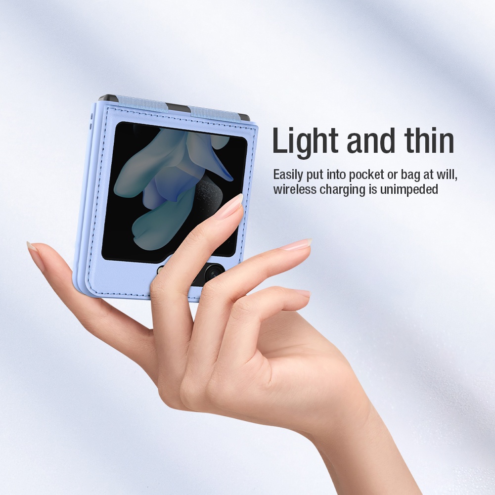 Ốp Case Nillkin Qin Leather Dành Cho Samsung Galaxy Z Flip 5 5G - Hàng Chính Hãng