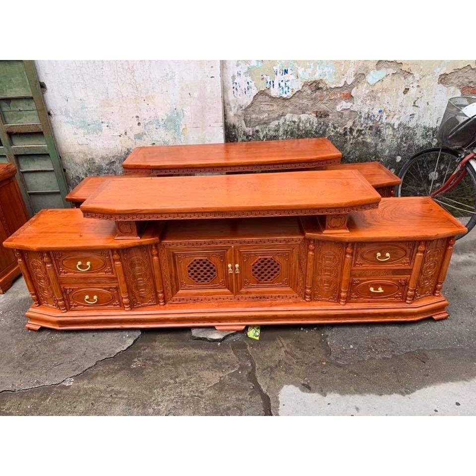 Kệ Tivi đẹp gỗ hương đá - kệ sừng trâu