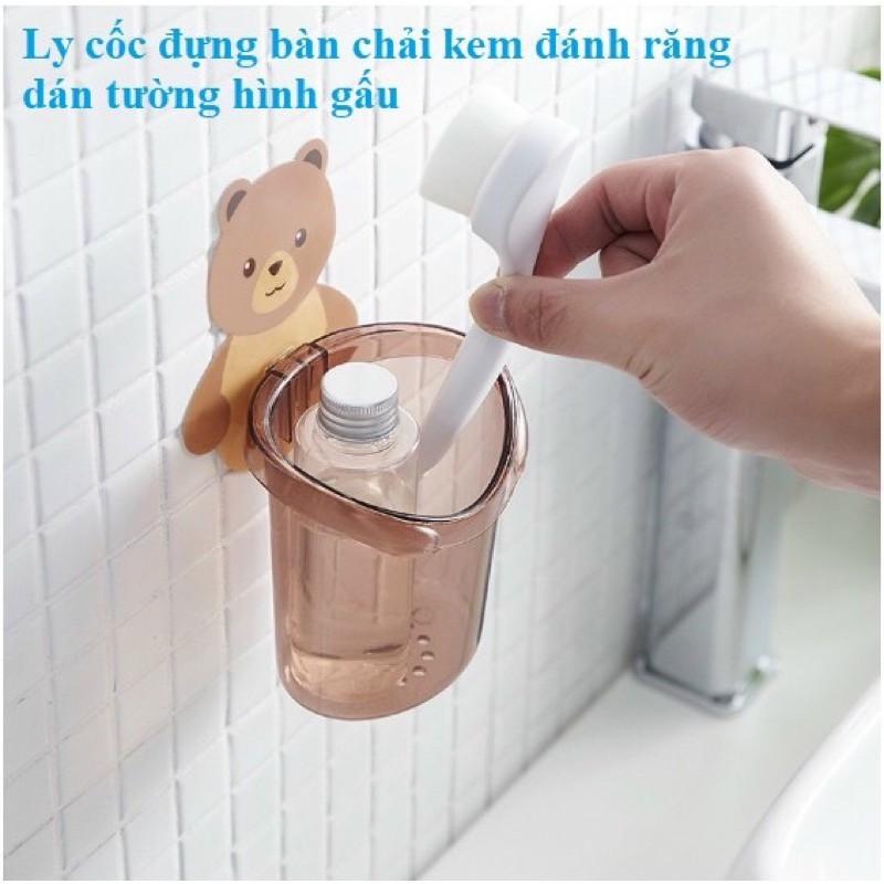 Cốc gấu đựng bàn chải, kem đánh răng