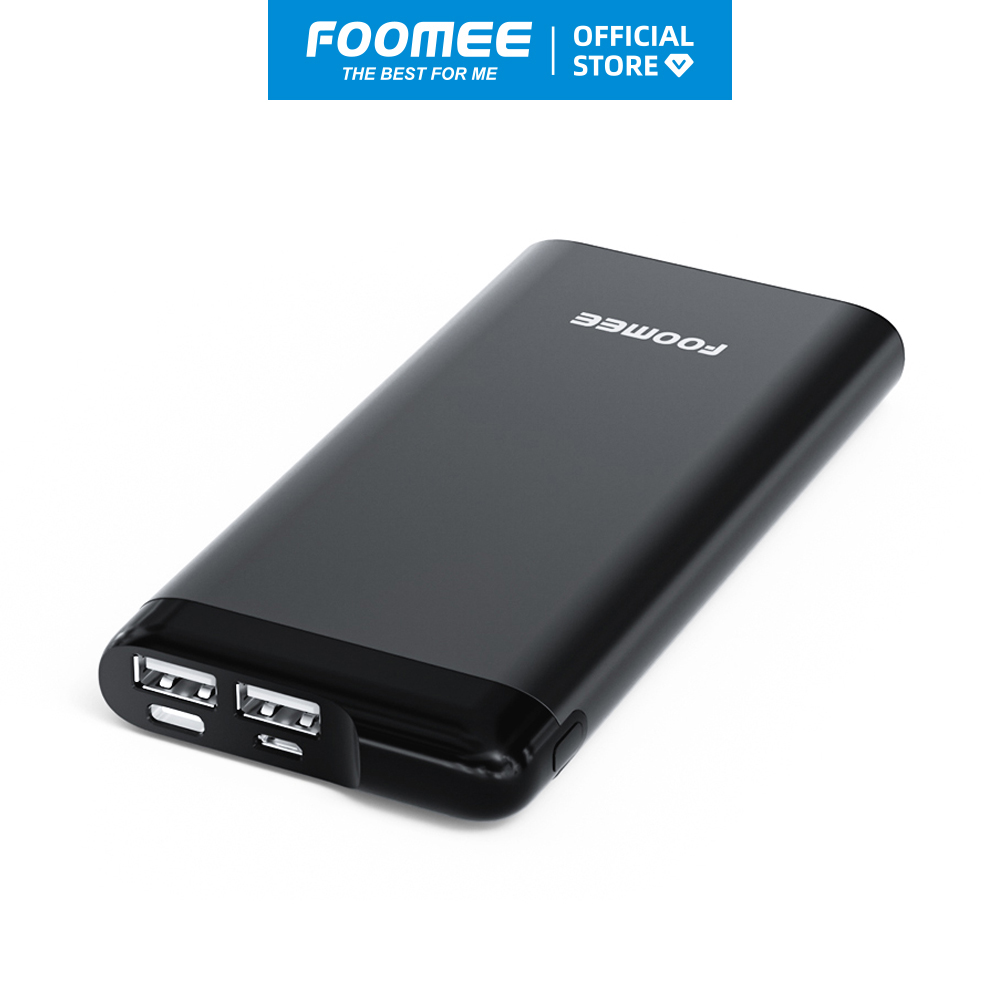 Pin Sạc Dự Phòng 10000mAh FOOMEE AH10s - Sạc Nhanh 18W Cho Nhiều Thiết Bị - Xanh Dương/Xám - Hàng Chính Hãng - Màu Xám