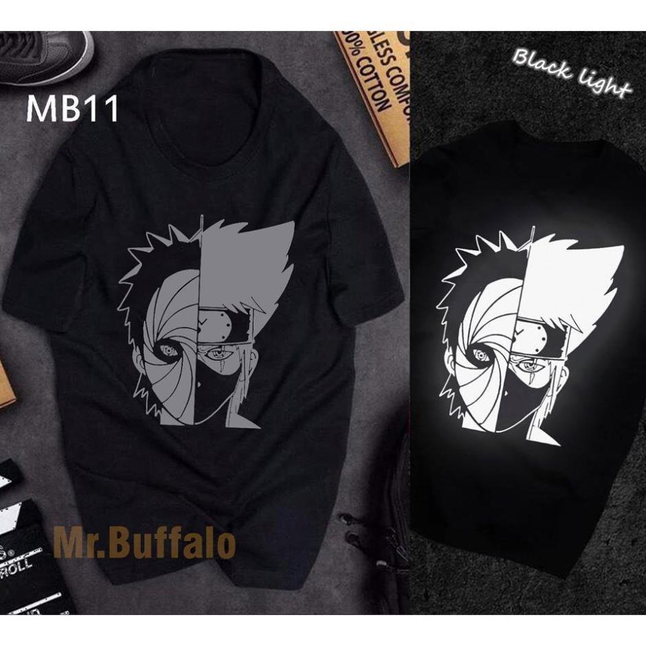 Áo Tay Lỡ Unisex Phản Quang Kakashi_Obito Form Rộng Vải Mịn Đủ size - 2 Mặt