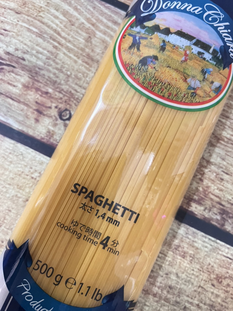 Mì Ý Spaghetti sợi tròn Donna Chiara 1.4mm 500G | Nhập khẩu Italia