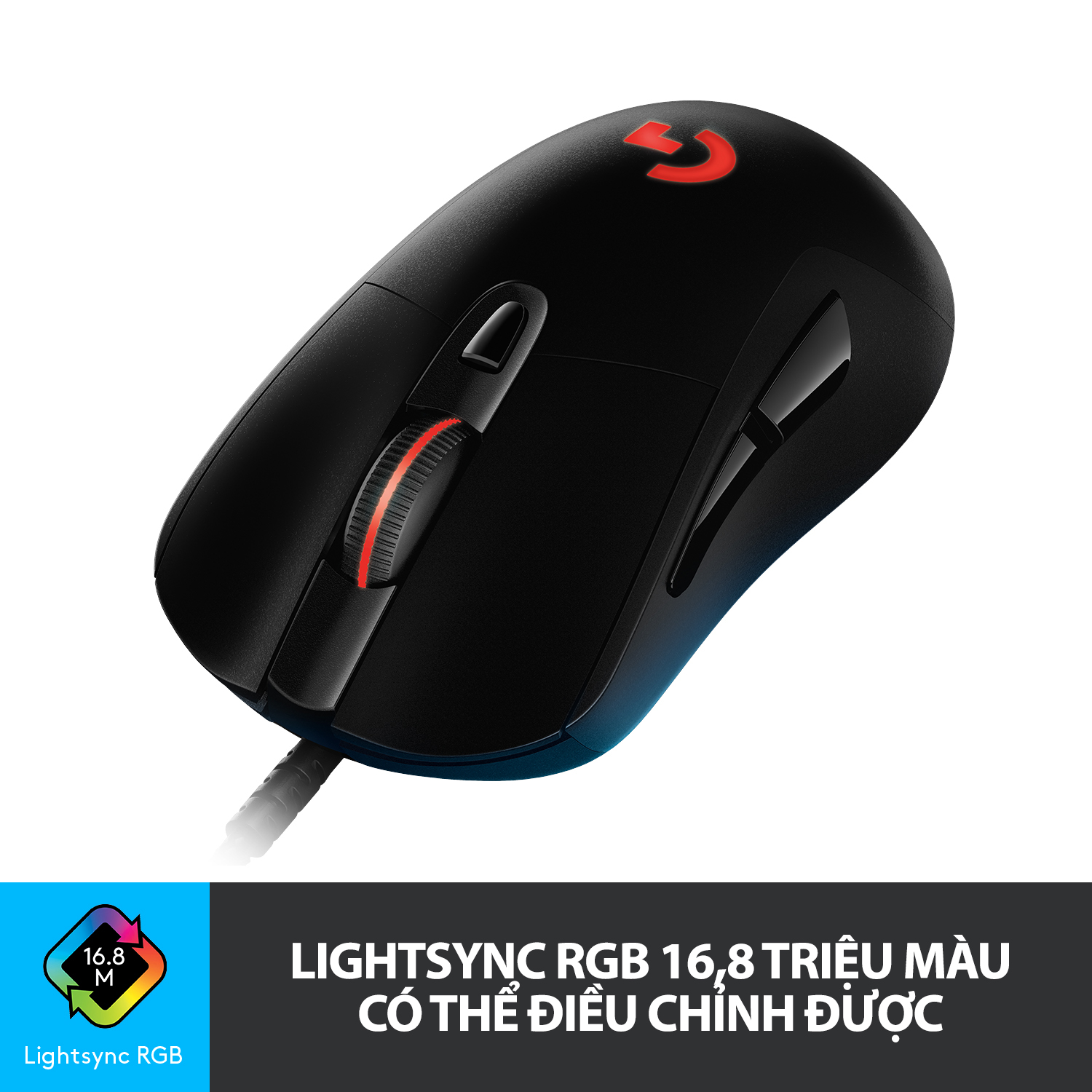 Chuột game có dây RGB Logitech G403 Hero - Hàng chính hãng