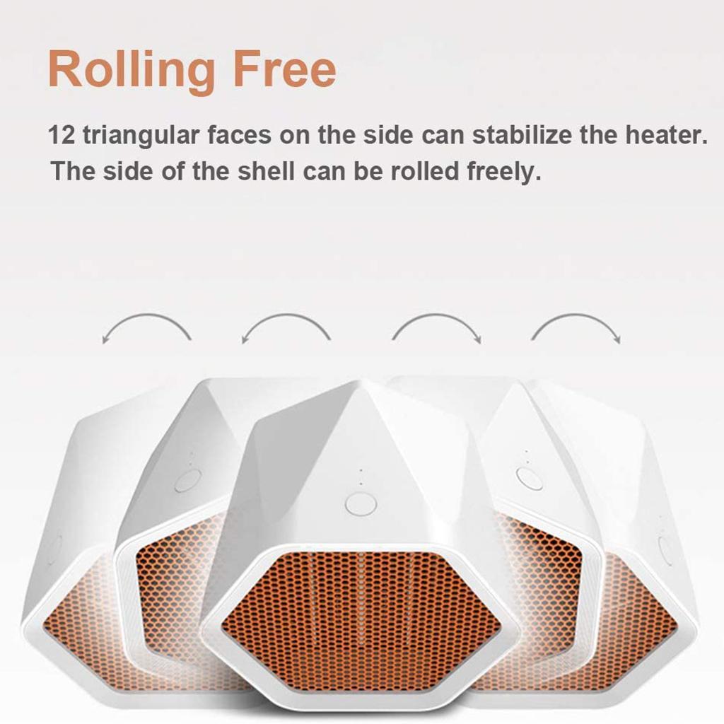 600W Portable Space Heater Mini Electric Fan Heater Ceramic Heating