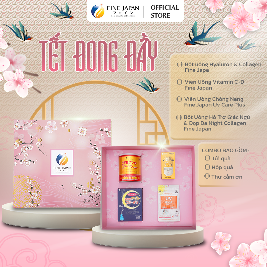 SAKURA TẾT ĐONG ĐẦY Fine Japan tặng người phụ nữ bạn yêu