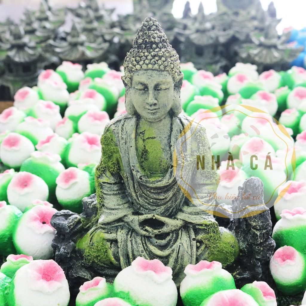 TƯỢNG PHẬT NGỒI TRANG TRÍ PHONG THỦY - TRANG TRÍ HỒ CÁ - THỦY SINH