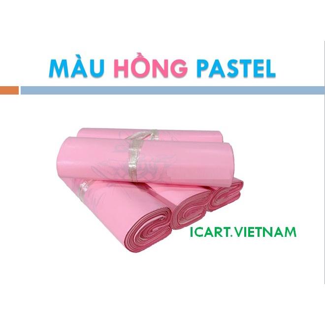 Túi Gói Hàng Túi Đóng Hàng HỒNG PASTEL Chất Liệu Cao Cấp In Thank You Hoa Văn Size 35x45