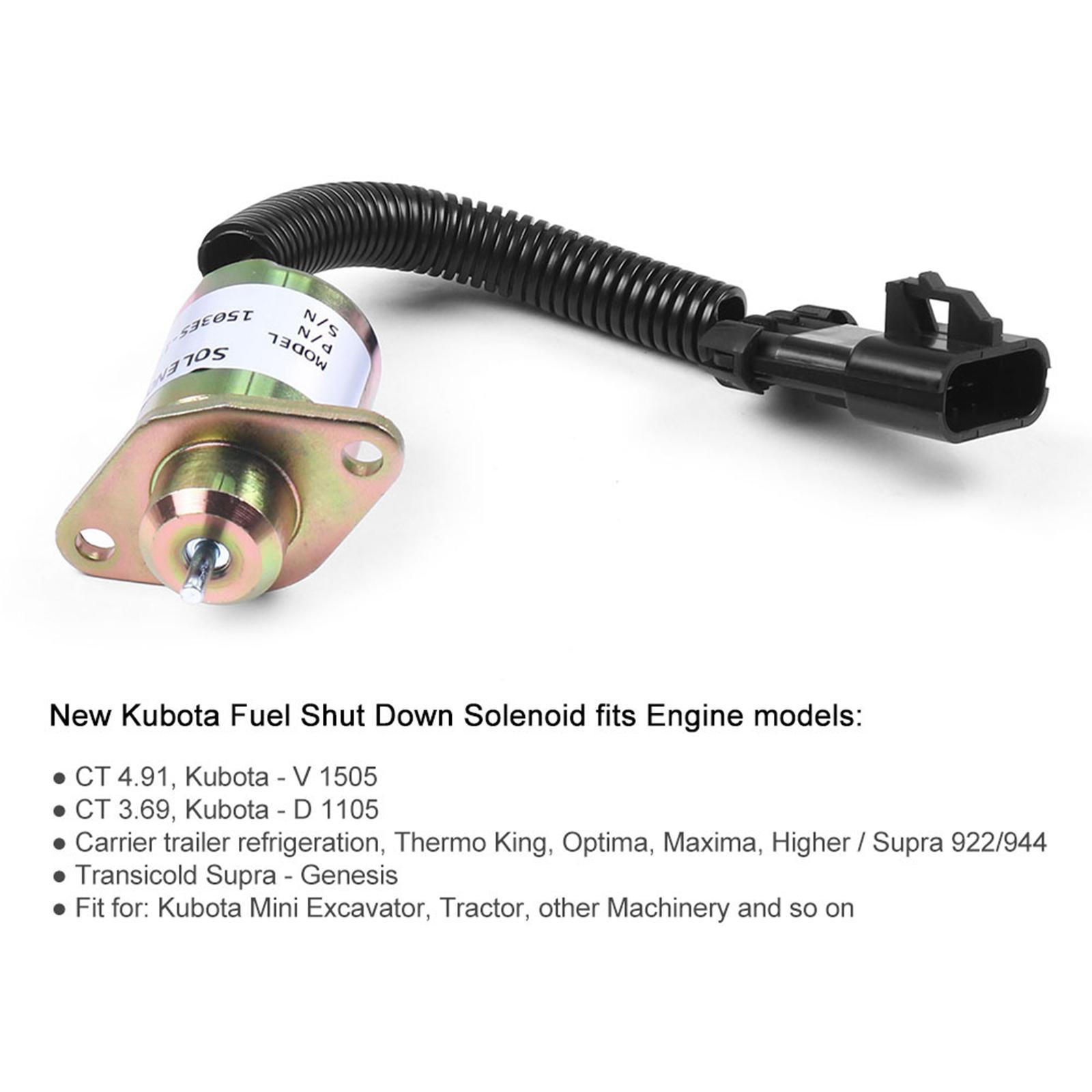 Fuel Shutoff Solenoid Valve 1503ES-12A5UC9S for D1505 Parts