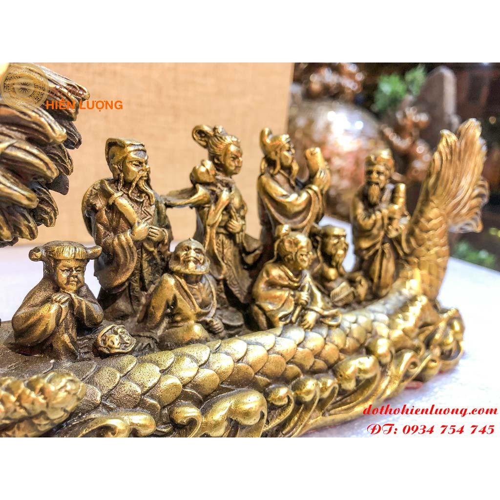 Thuyền Rồng Bát Tiên Bằng Đồng