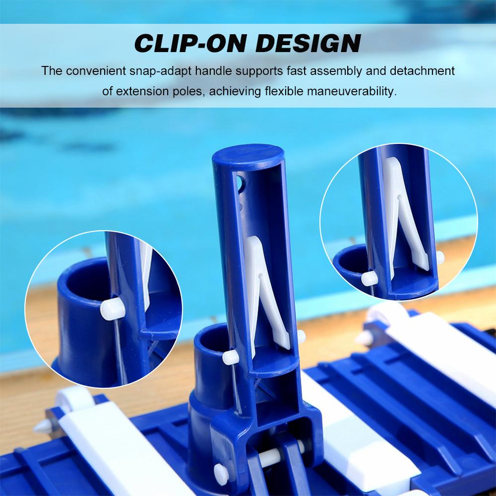 14-Inch Swimming Pool Vacuum Head Suction Head with Brush Flexible Vacuum Brush Head with Weighted Base Vacuum