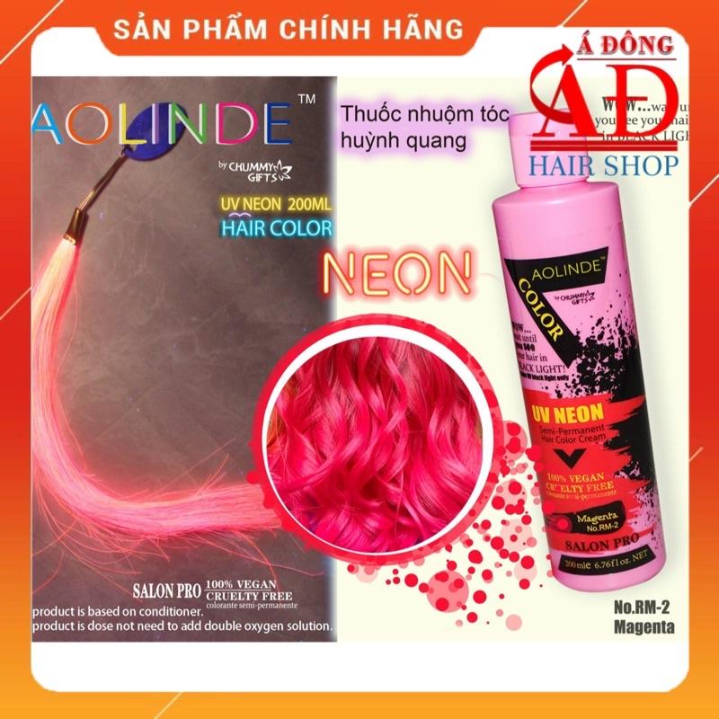 MÀU NHUỘM TÓC PHẢN QUANG HIGHLIGHT PHÁT SÁNG TRONG ĐÊM DƯỚI ĐÈN UV NEON AOLINDE 200ML