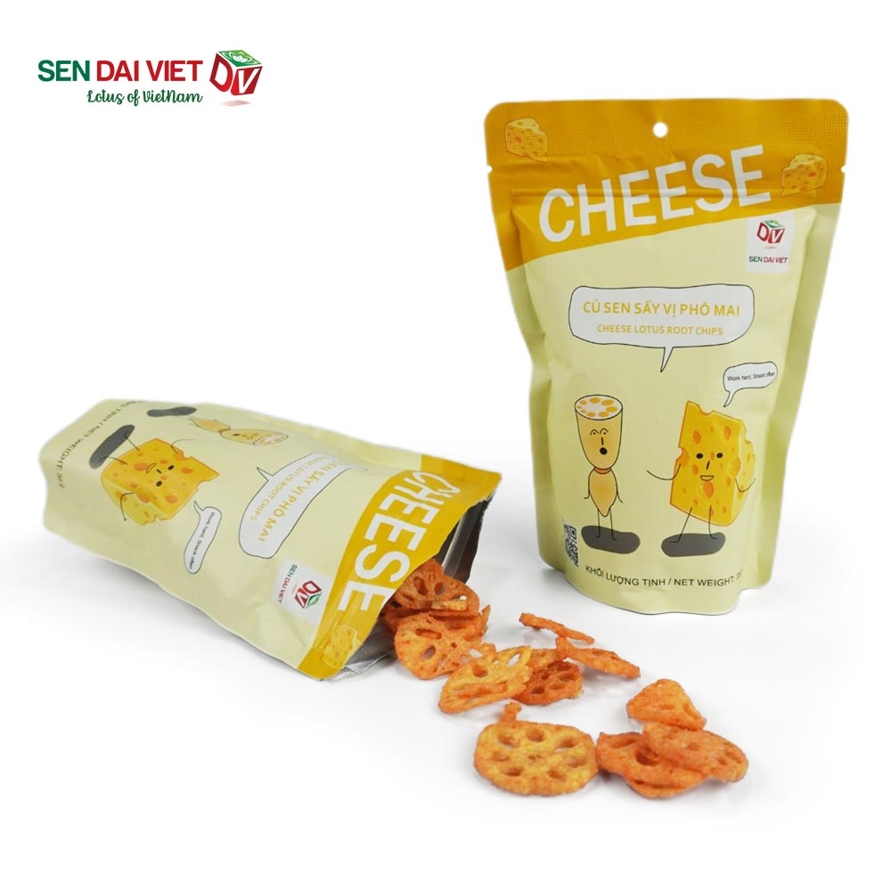 Quà Tặng Dinh Dưỡng Từ Sen- Sen Sấy Vị Phô Mai Cay- Vị Cay Nồng Nàn, Phô Mai Béo Ngậy - Sen Đại Việt- Hộp 140g
