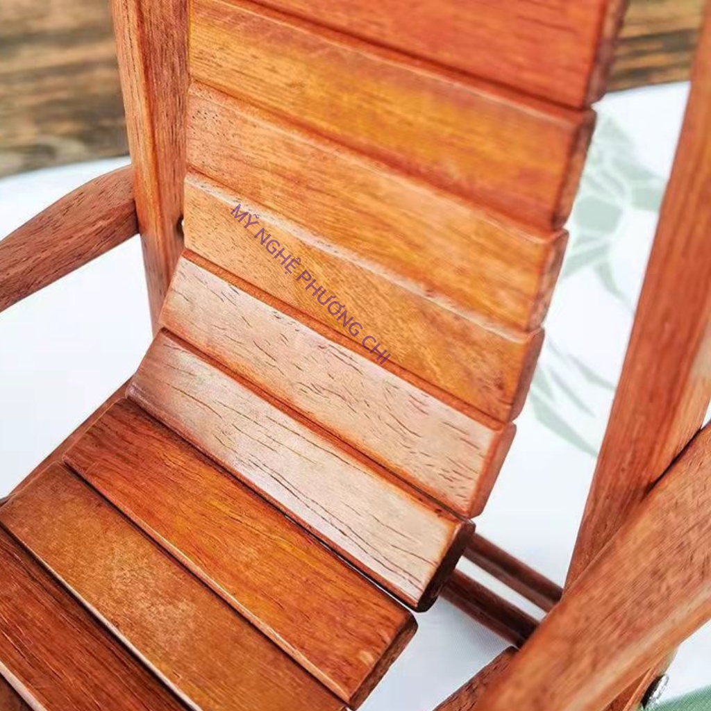 Giá Đỡ Điện Thoại Di Động Hình Chiếc Ghế Làm Bằng Gỗ Trắc Có Thể Gấp Gọn | Mỹ Nghệ Phương Chi