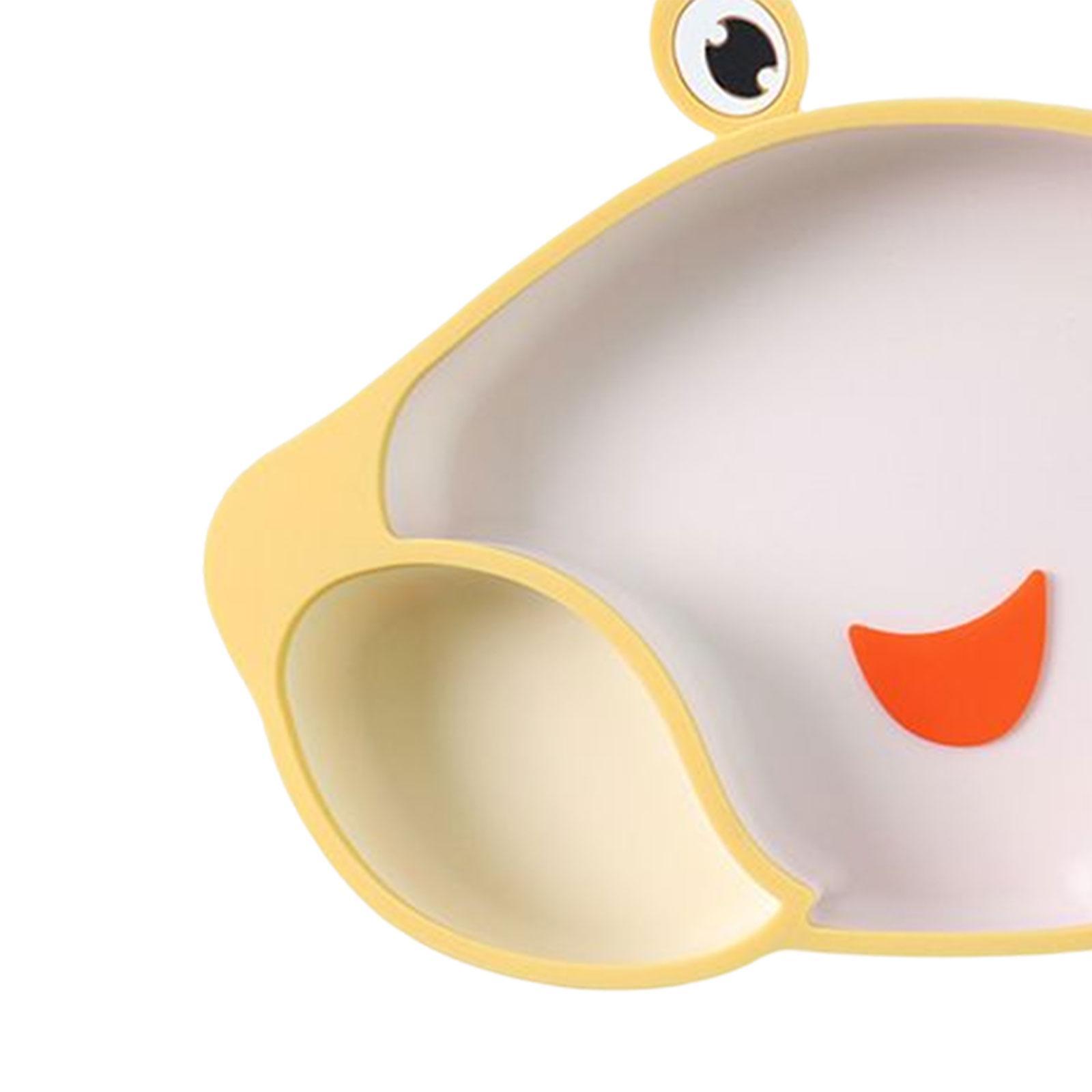 2 Pieces Silicone Suction Divided Plate Placemat Training Feeding Tableware