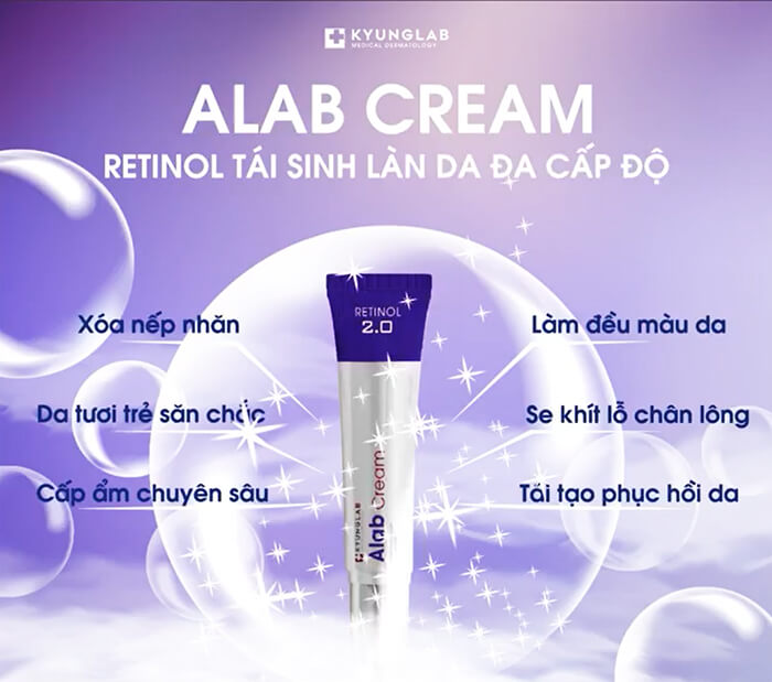 Kem dưỡng thế hệ mới Retinol Alab Cream Kyung Lab/ Kyunglab 30ml phục hồi dưỡng trắng da ngừa mụn