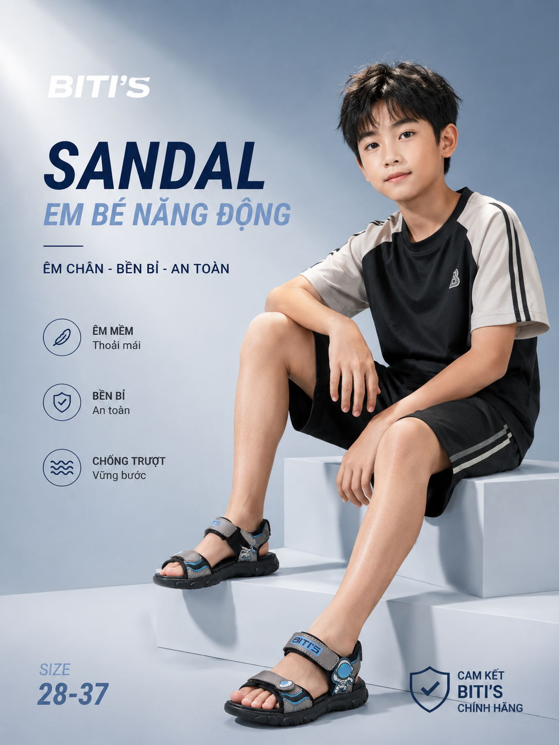 Sandal Biti's bé trai siêu nhẹ  (size 28-37)