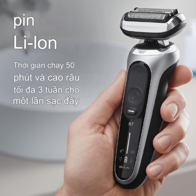 Máy cạo râu Braun Series 7, máy cạo râu khô và ướt, nhập Đức, BH 12 tháng