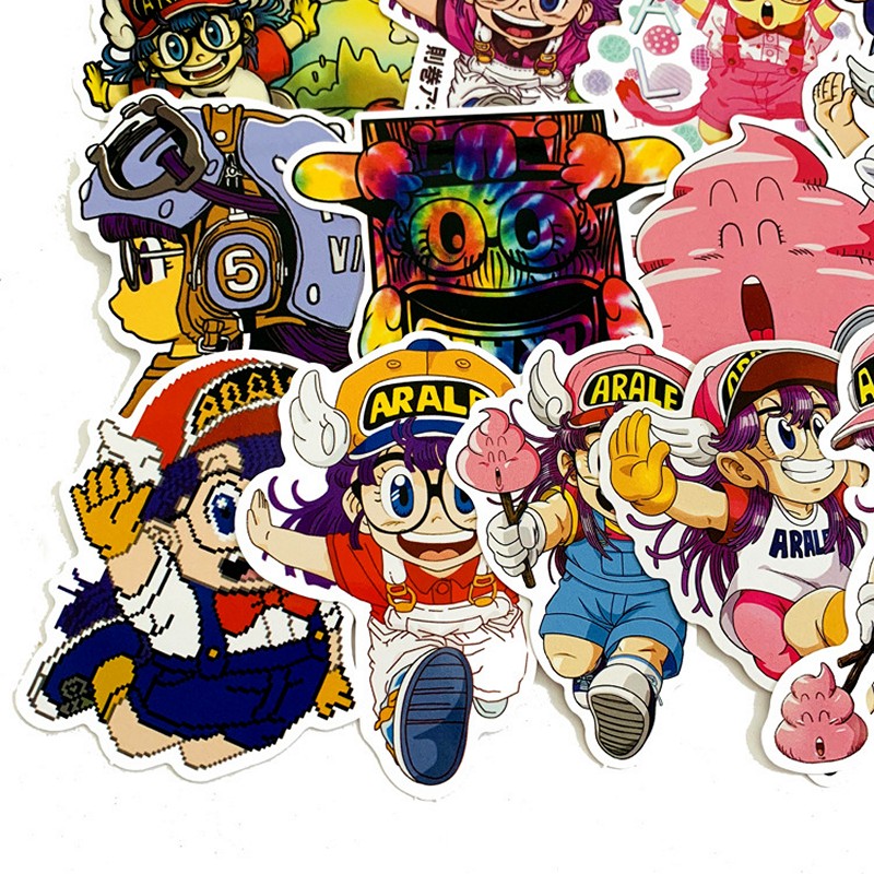 Sticker 24 miếng hình dán Arale - hàng nhập khẩu