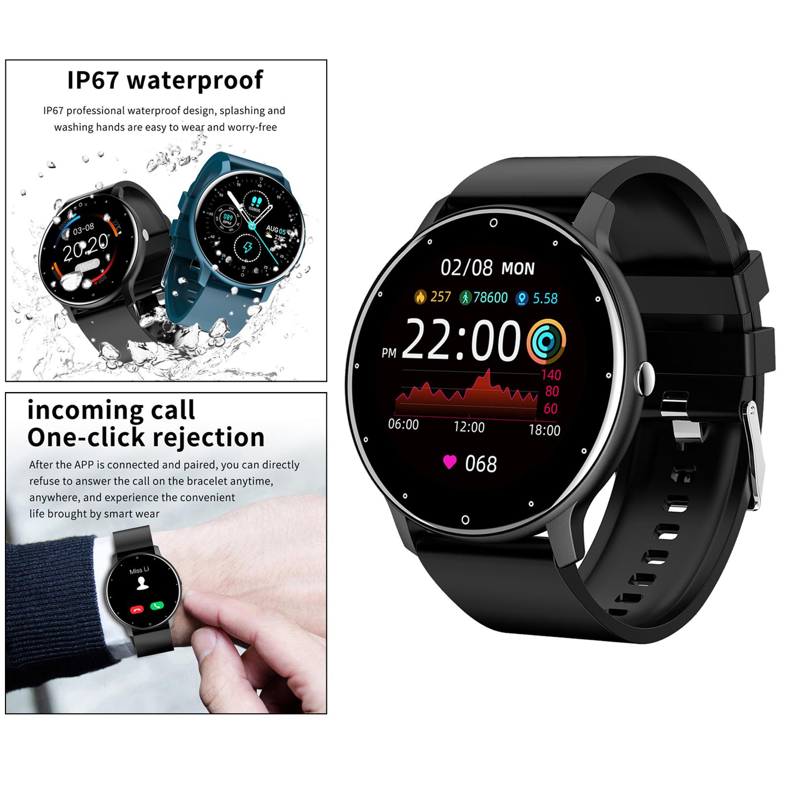 Smart Watch, Fitness Tracker, Activity Tracker with 1.28 Inch Touch Screen, Waterproof Smartwatch with Sleep Monitor, Step Counter for Women Men