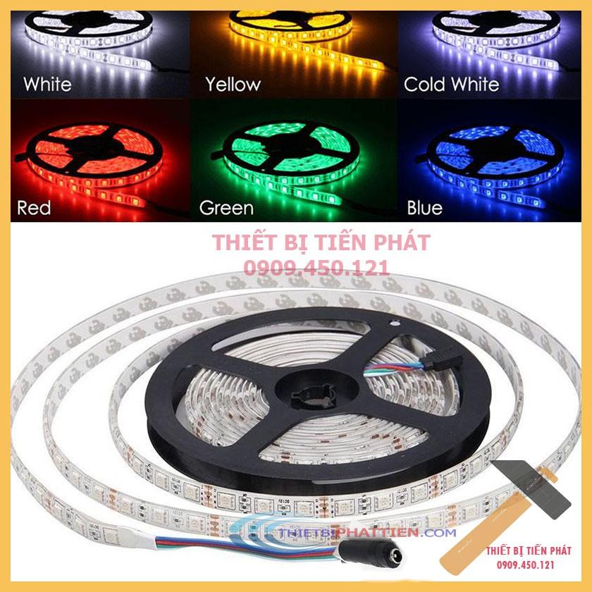 Đèn Led Dây Dán 5050 Cuộn 5m Nguồn 12V Đủ Các Màu