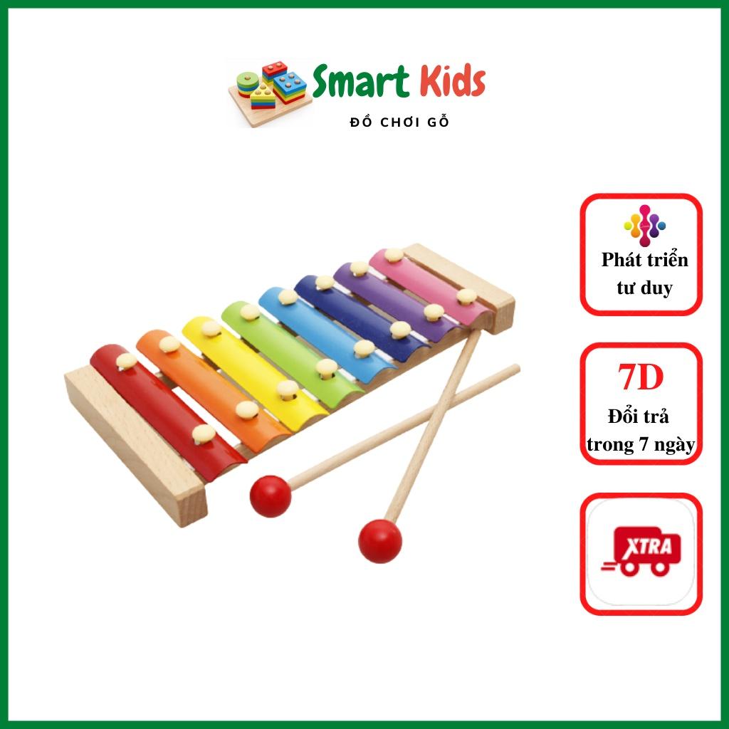 Đồ chơi cho bé gái bé trai giáo dục mầm non phát triển trí tuệ, đàn gỗ cho bé từ 1-4 tuôi Smart-Kids