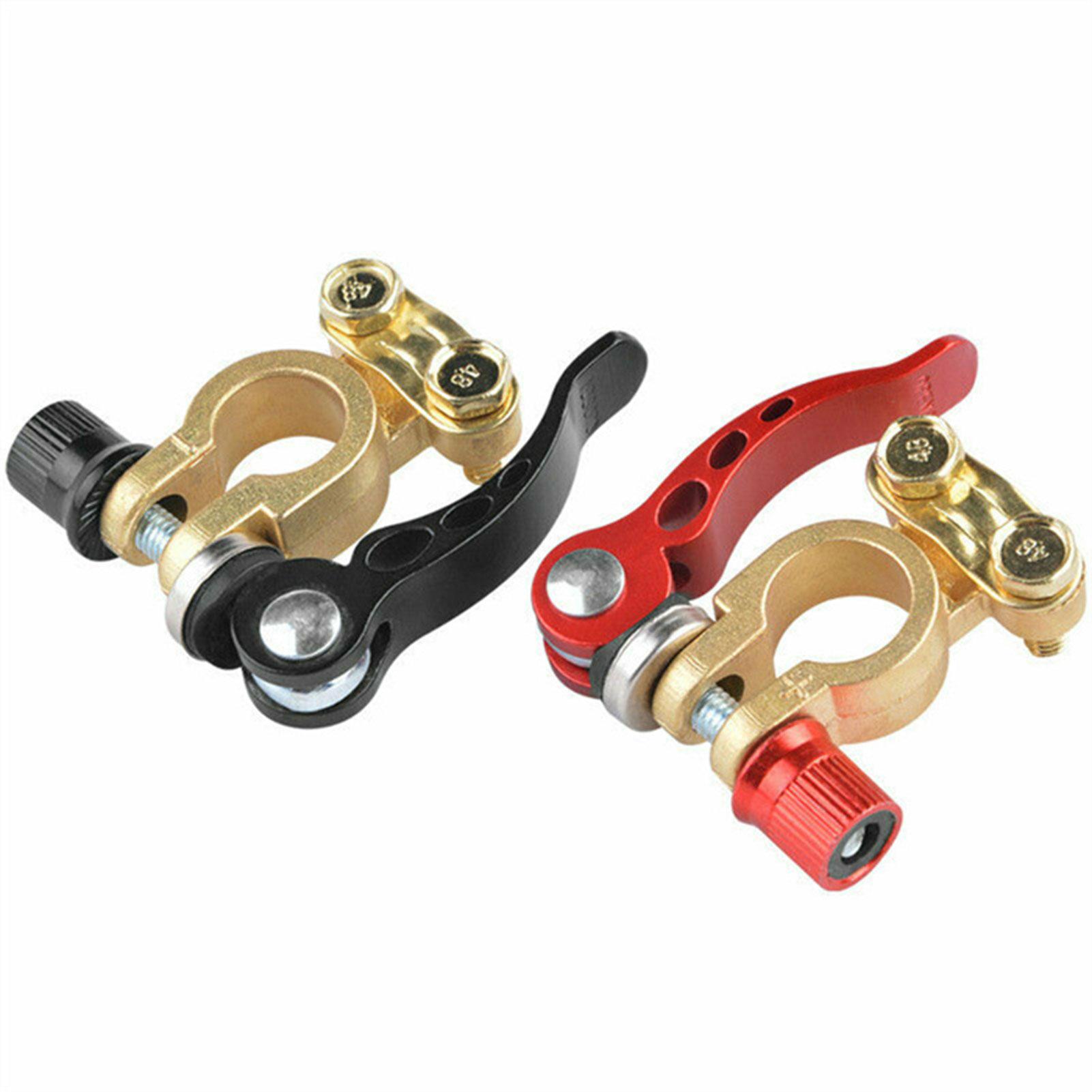 2Pcs Car Battery Terminal Connector Clamp Adjust Quick Release Disconnect Tool