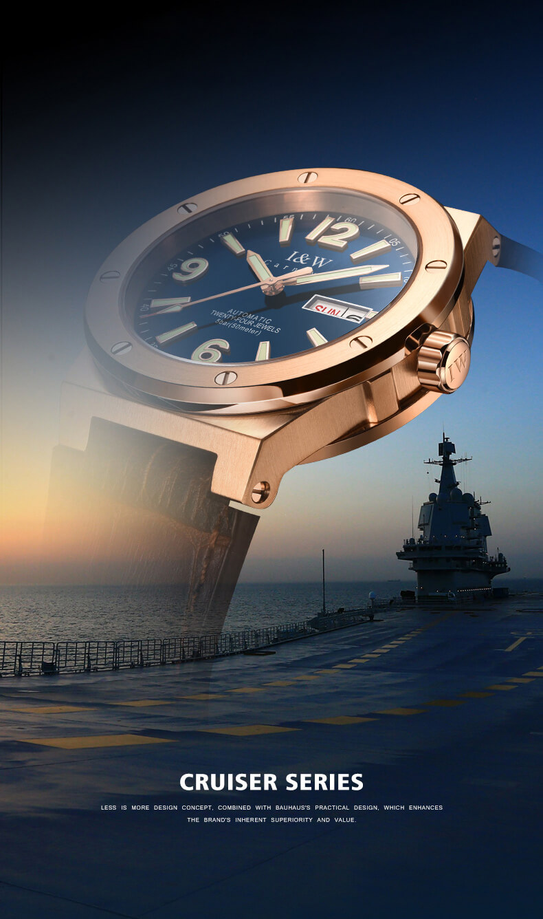 Đồng hồ nam chính hãng IW CARNIVAL IW589G-3 Kính sapphire ,chống xước,Chống nước ,Bảo hành 24 tháng,Máy cơ (Automatic),Dây da cao cấp,thiết kế lộ cơ thể thao