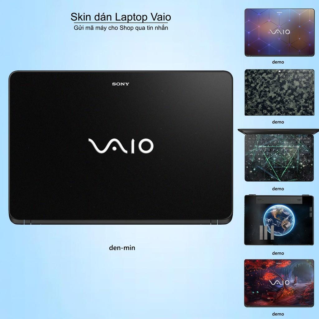 Skin dán Laptop Sony Vaio màu đen mịn (inbox mã máy cho Shop)