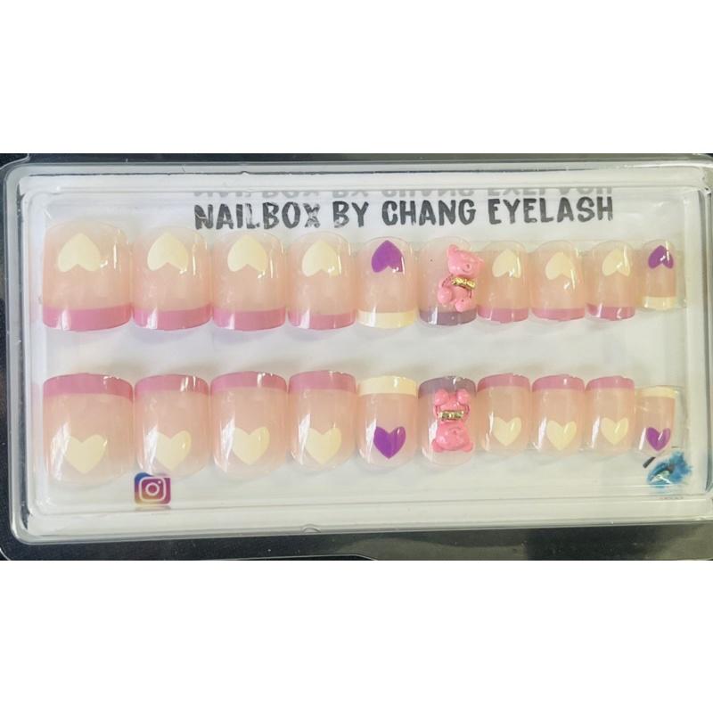 Nailbox 24 móng úp thiết kế sẵn kèm dũa và keo