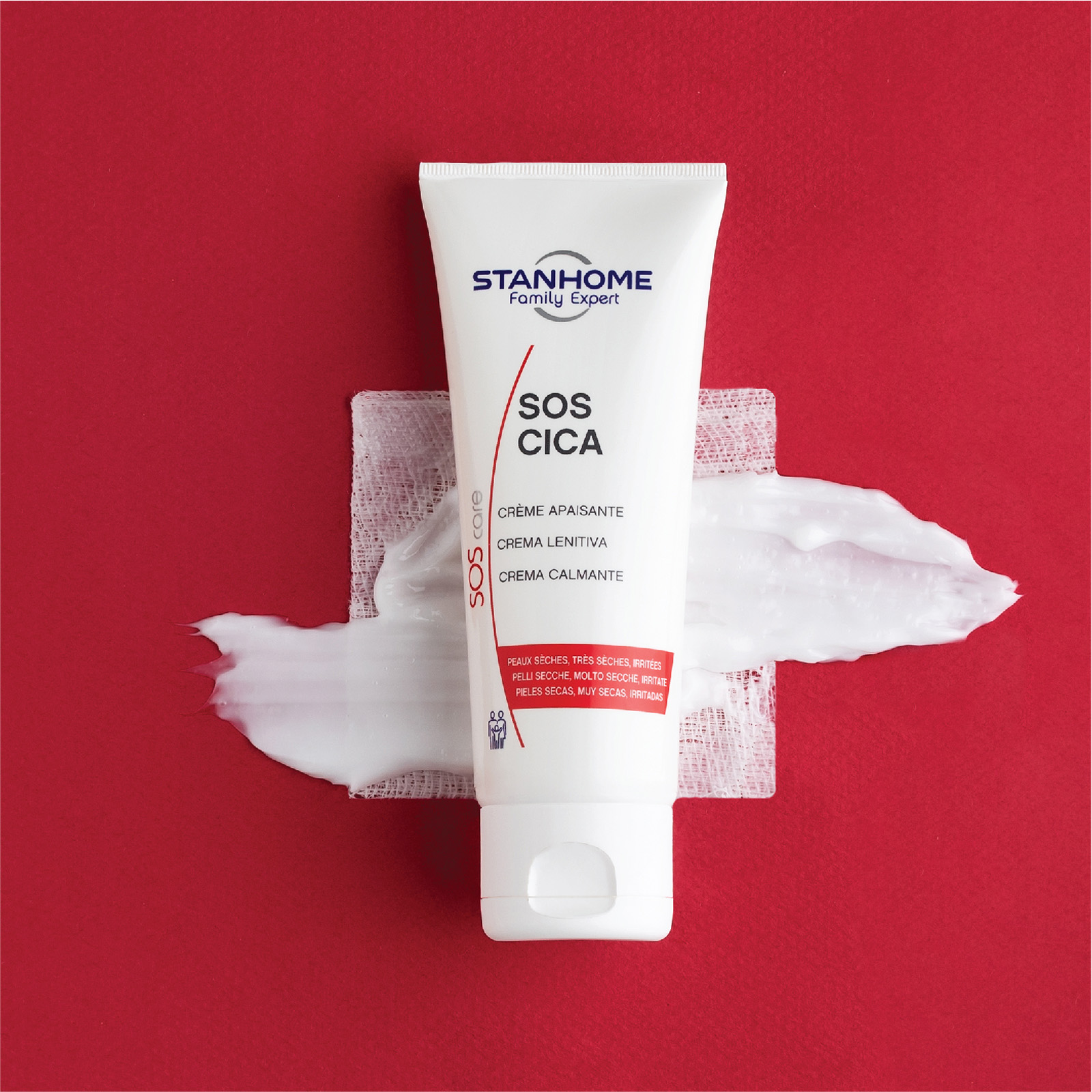 Kem dưỡng ẩm STANHOME FAMILY EXPERT Sos Cica 75ml - phục hồi da dành cho da khô, nhạy cảm
