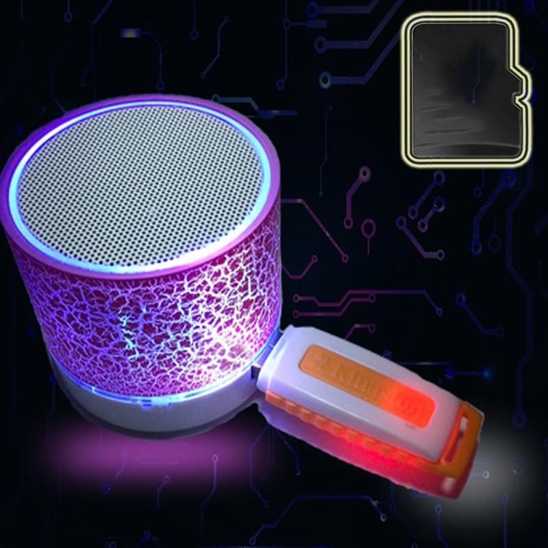 Loa Bluetooth Có Đèn Led Nhiều Màu Hỗ Trợ Usb / Aux / Tf / Fm Card