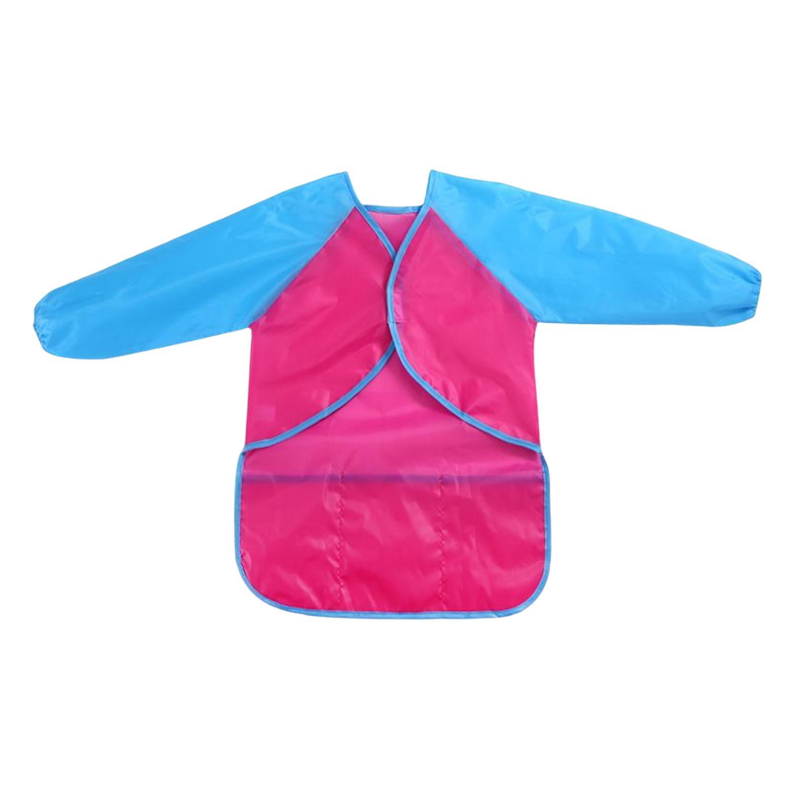 Washable Children Baking Eating Smock with 3 Pocket for Baby Toddler Infant