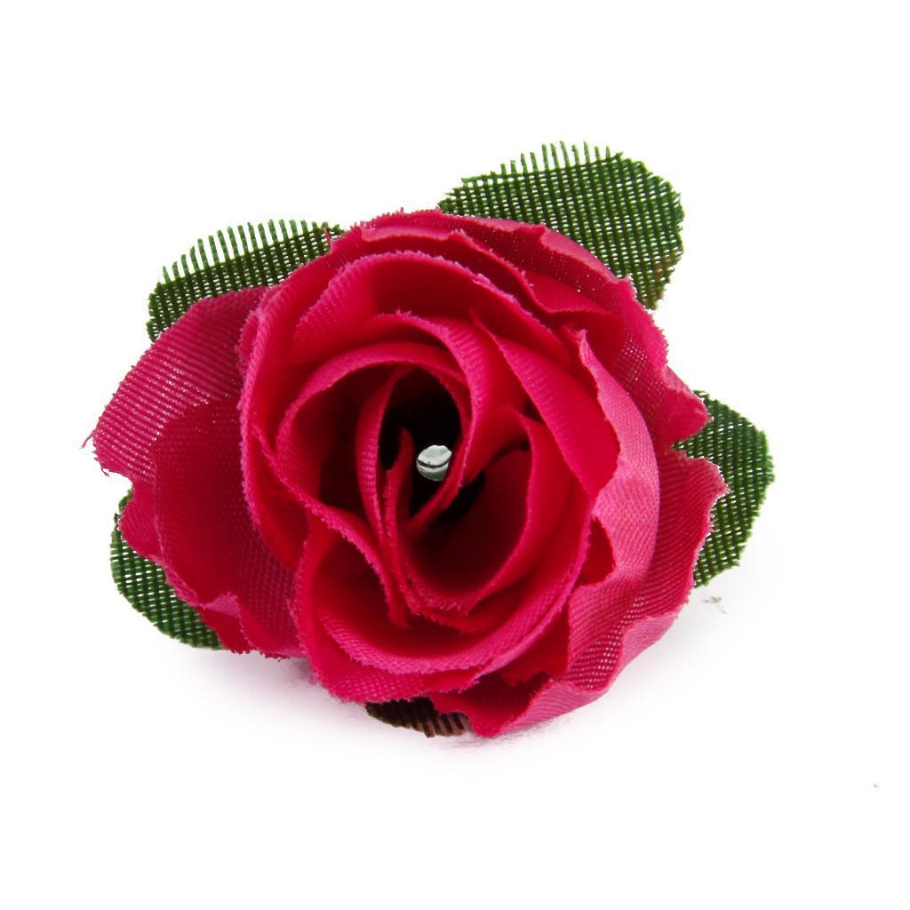 50pcs 3cm Artificial Silk Roses Flower Heads Wedding Decor