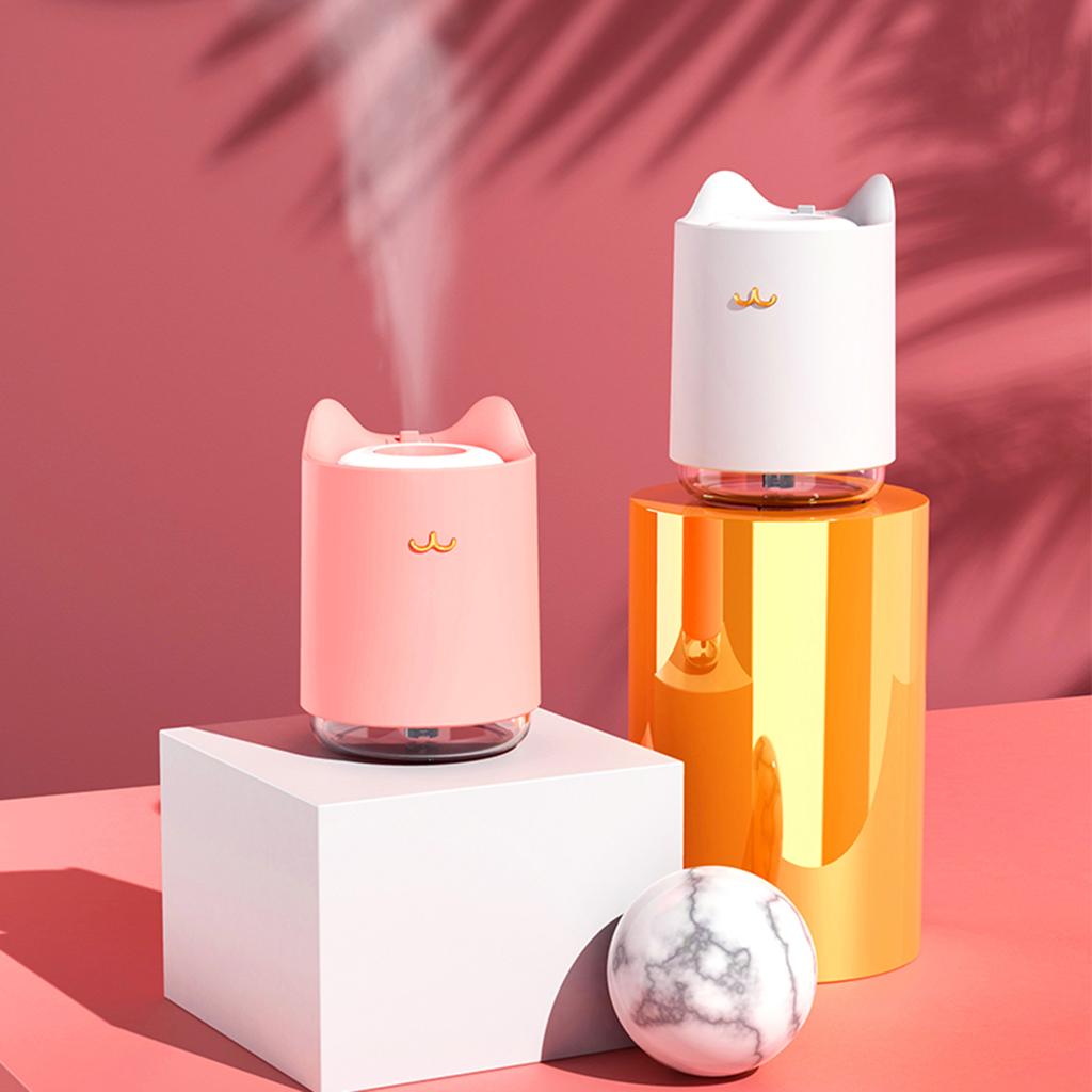 2x USB Portable Mini Humidifier, 320ml Mute Mist Humidifier, for Baby Bedroom Travel Office Home Desktop