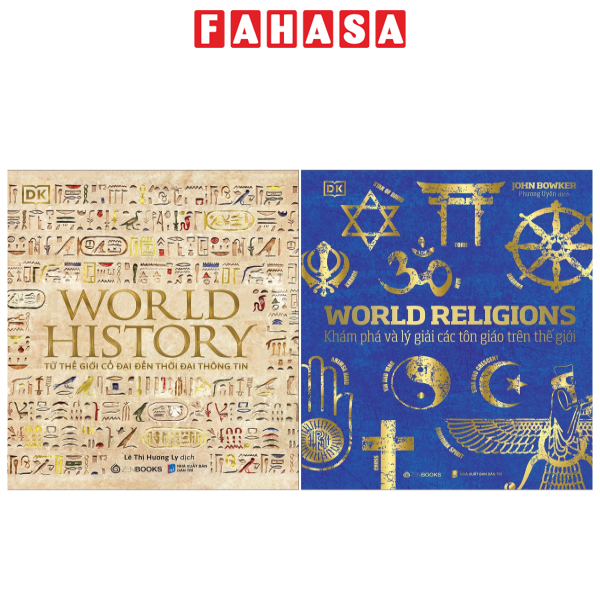 Combo Sách World History - Lịch Sử Thế Giới + World Religions - Tôn Giáo Thế Giới