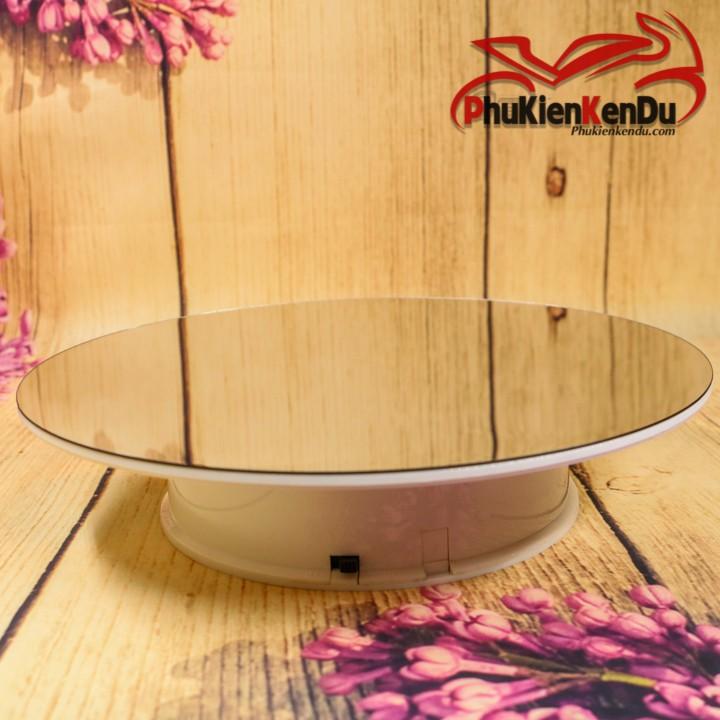 ĐẾ XOAY, BÀN XOAY TRƯNG BÀY SẢN PHẨM GƯƠNG 25CM TẢI 3KG