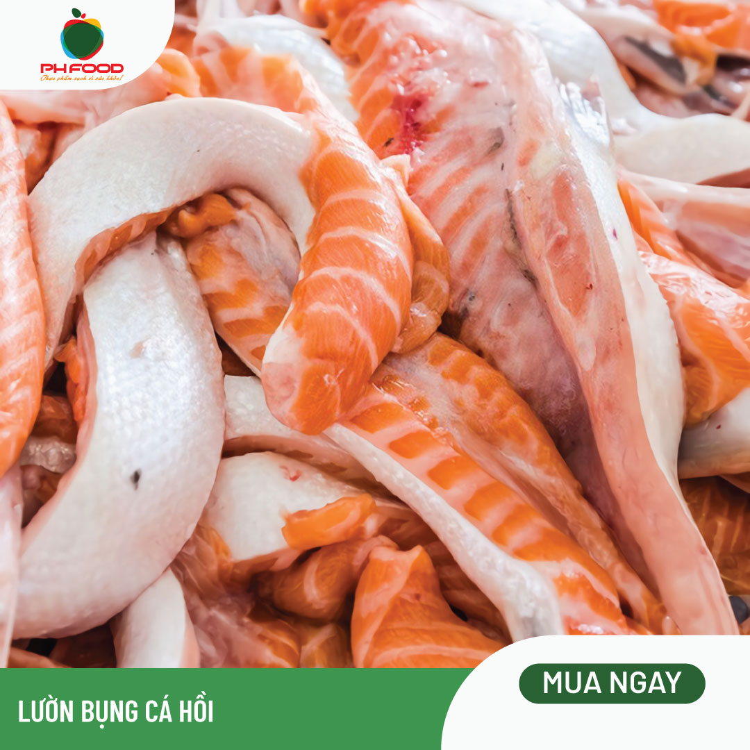 - Lườn Bụng Cá Hồi Đông Lạnh - 1Kg 2 Khay - Size Nhỏ
