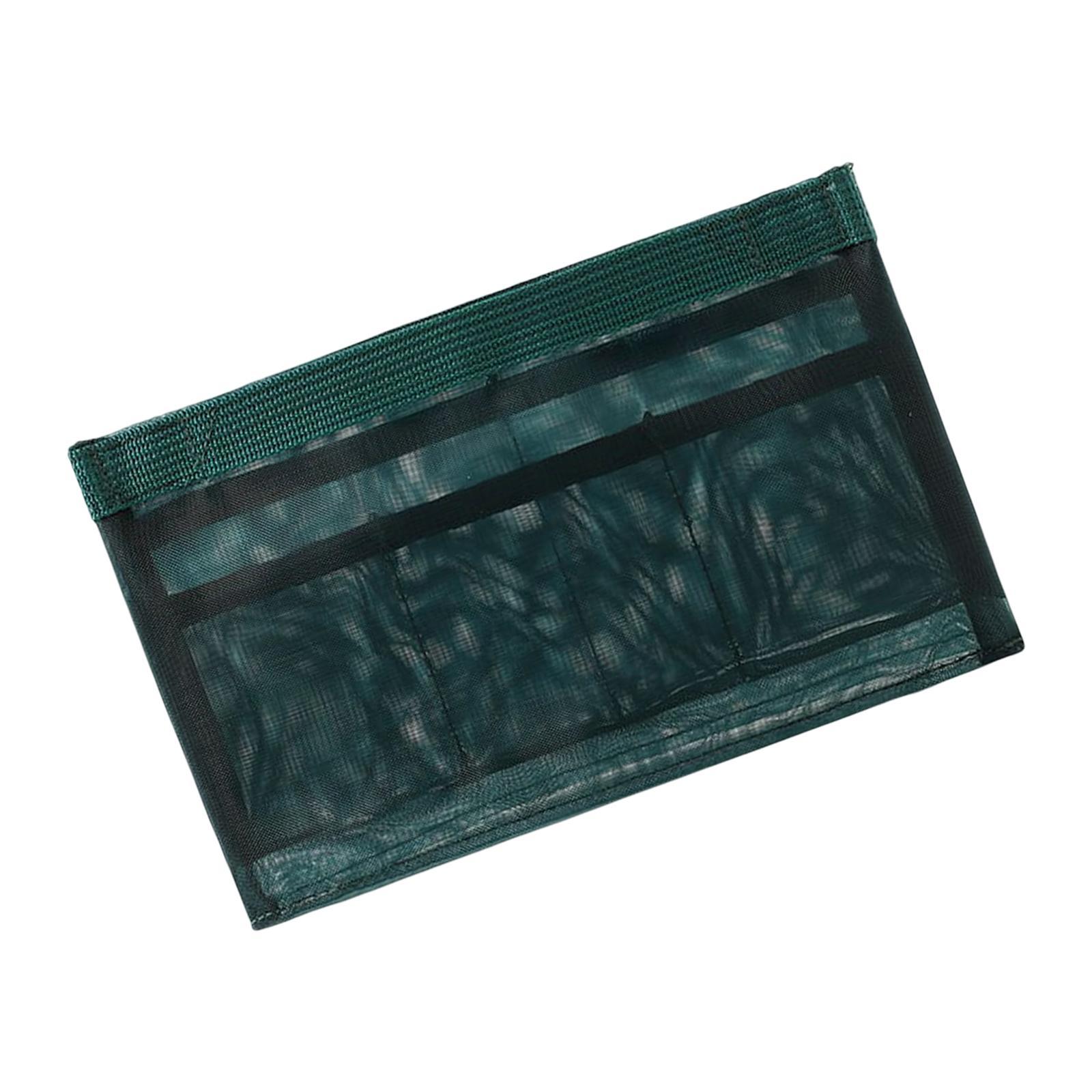 Portable Nylon Mesh Cosmetic Insert Pouch Toiletries Organizer Convenient Green