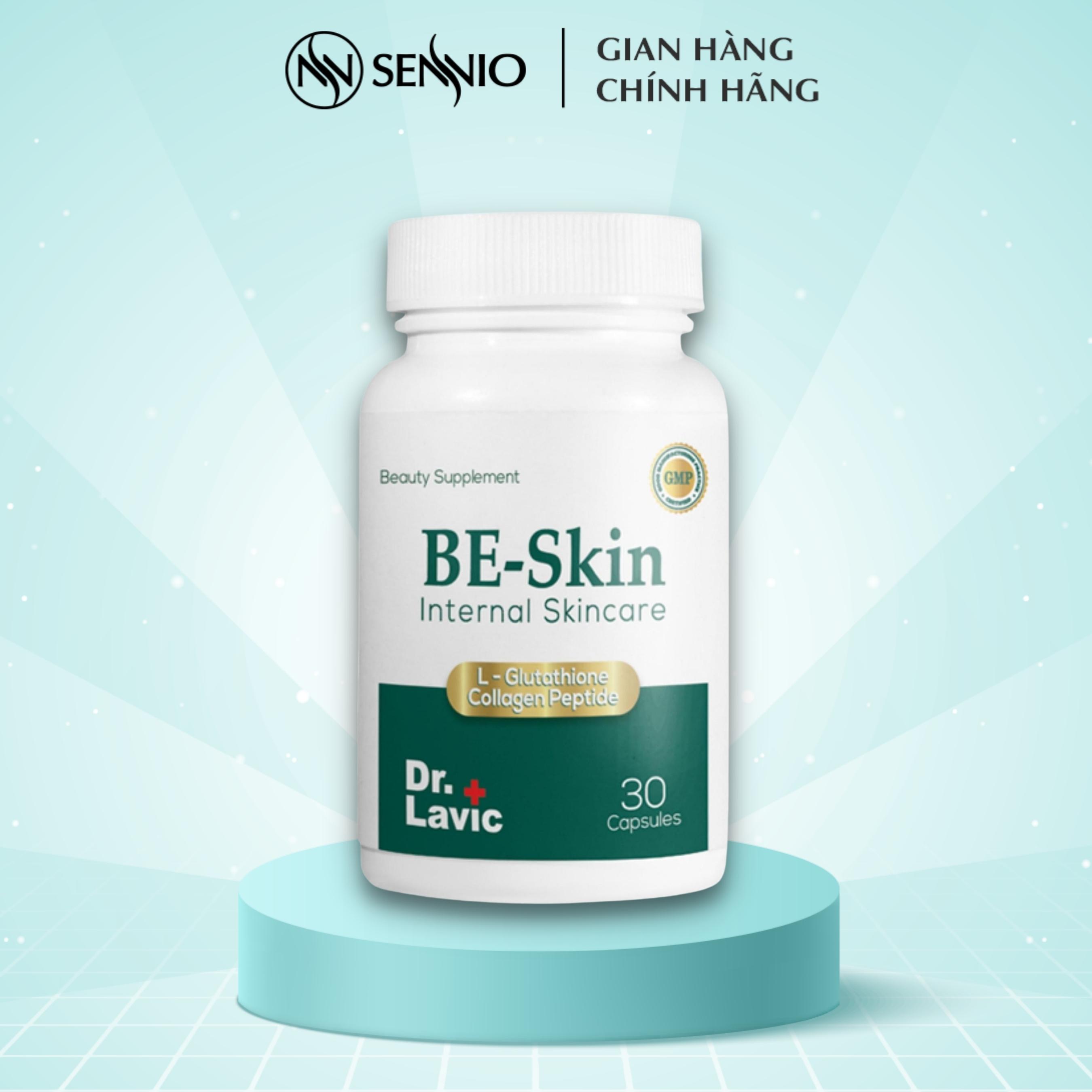 Viên uống trắng da toàn thân Be-Skin Dr.Lavic đẹp da bổ sung vitamin C, Glutathione, Collagen hộp 30 viên DR931