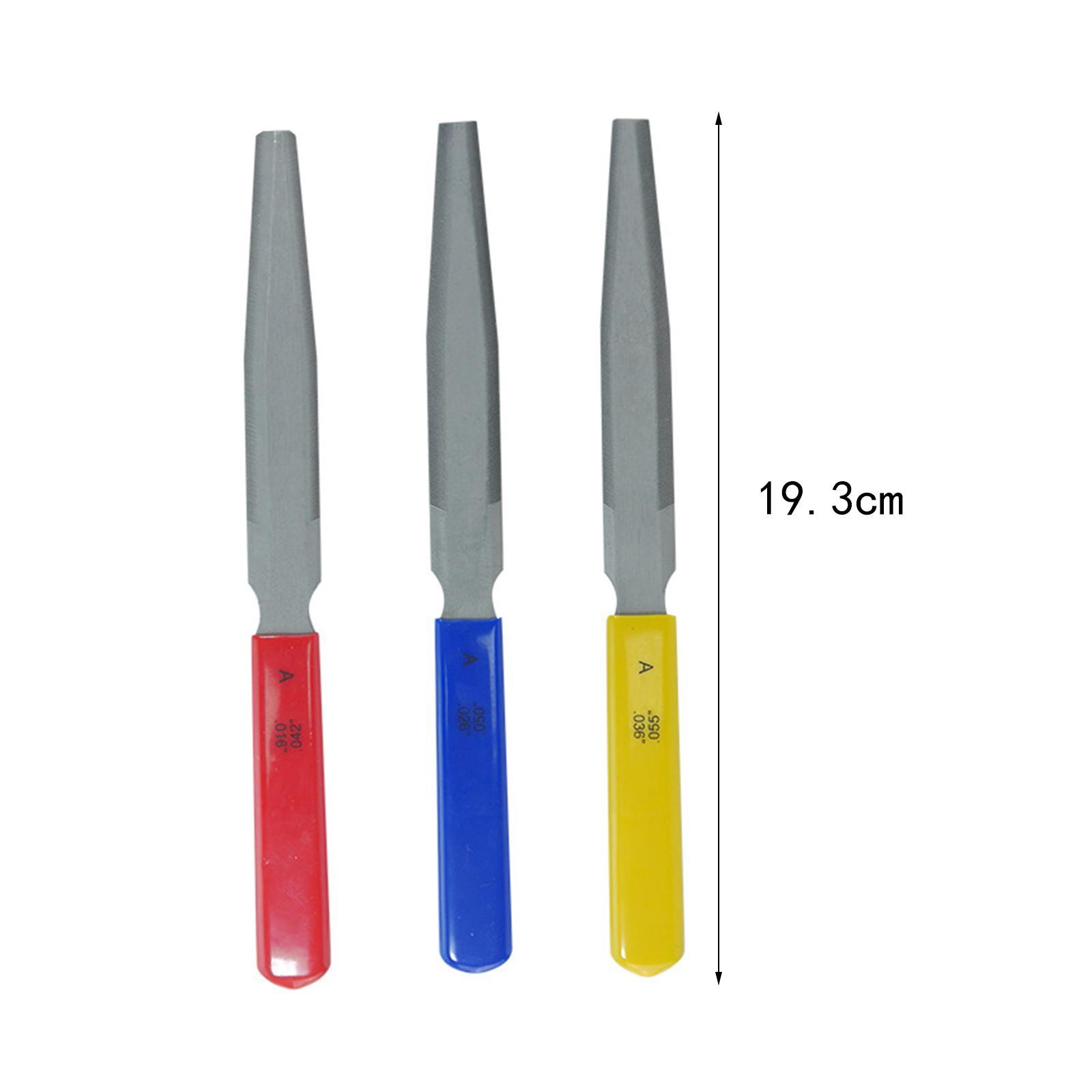 3 Pieces Guitar Nut files Guitar Fret Crowning files for Ukulele Violin Bass