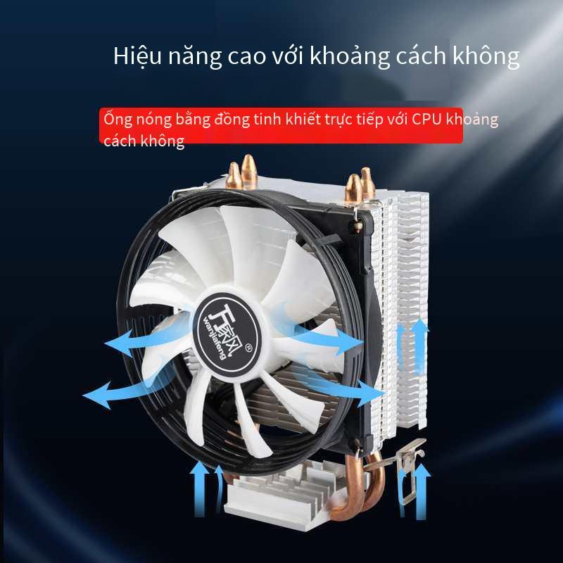 Ưu đãi đặc biệt bộ vi xử lý CPU máy tính W-X1 ống đồng kép RGB quạt tản nhiệt thích hợp cho bộ tản nhiệt nền tảng intel/1366