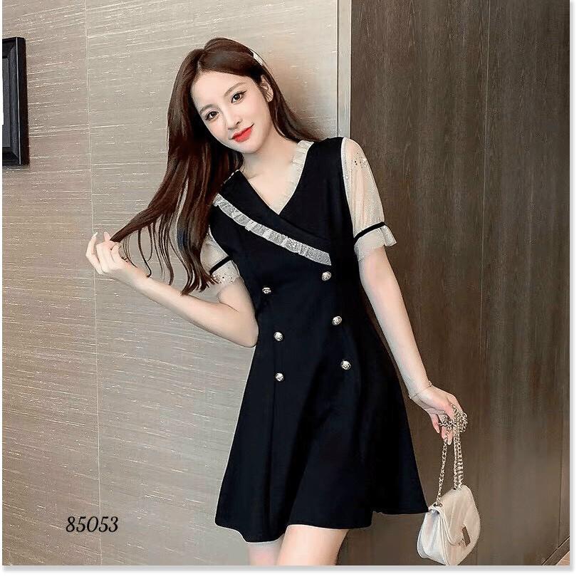 ĐẦM UMI PHỐI VOAN DÁNG XÒE