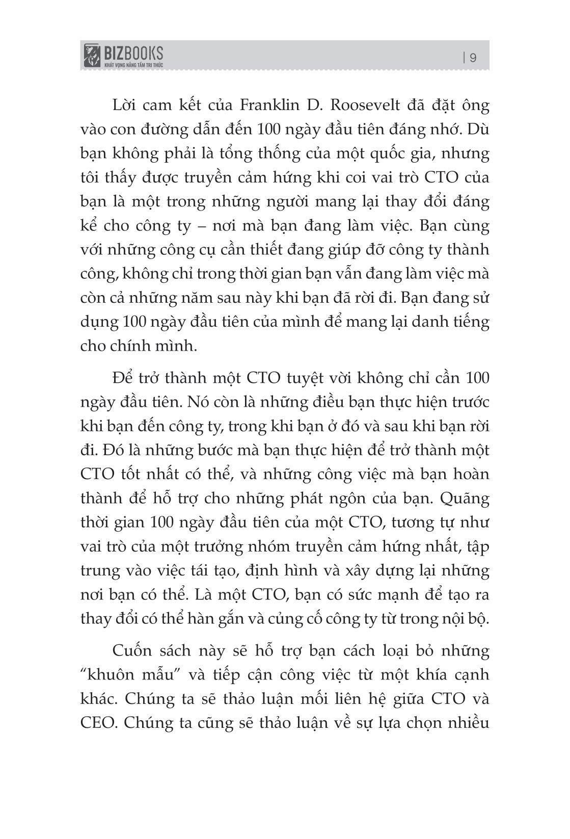 Bản Lĩnh CTO - Kế Hoạch 100 Ngày Trở Thành Giám Đốc Công Nghệ Xuất Sắc