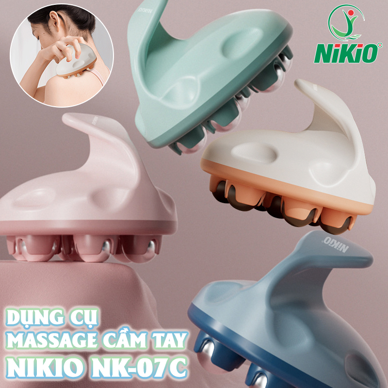 Máy massage cầm tay đa năng Nikio NK-07C - Cải thiện tình trạng giảm đau cổ, bụng, đùi, lưng và thư giãn các cơ sâu