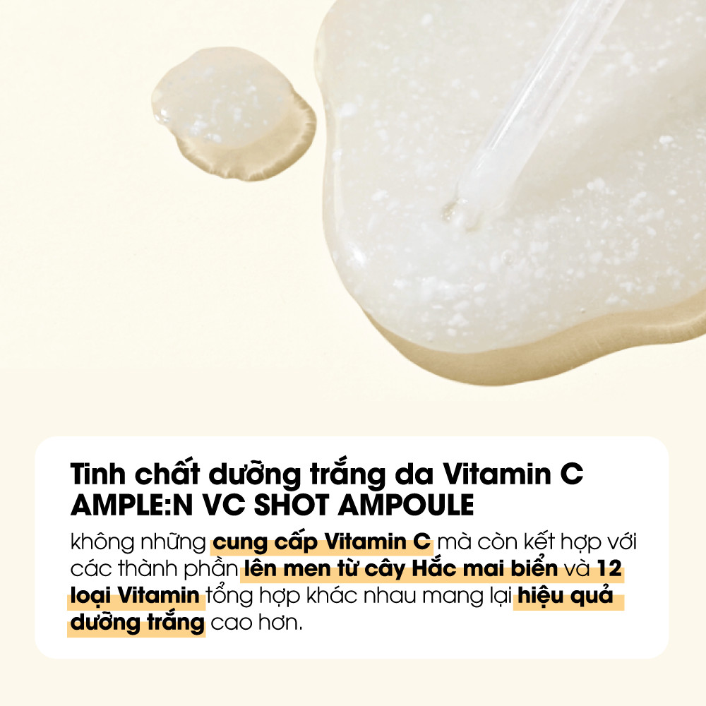 Tinh chất dưỡng trắng da AMPLE:N VC Shot Ampoule