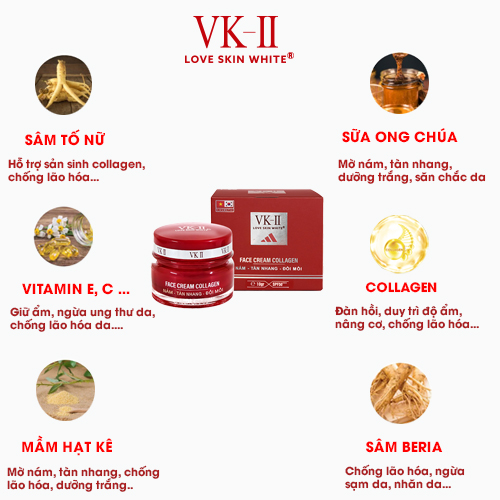 Kem Ngừa Nám - Tàn Nhang - Đồi Mồi VK II