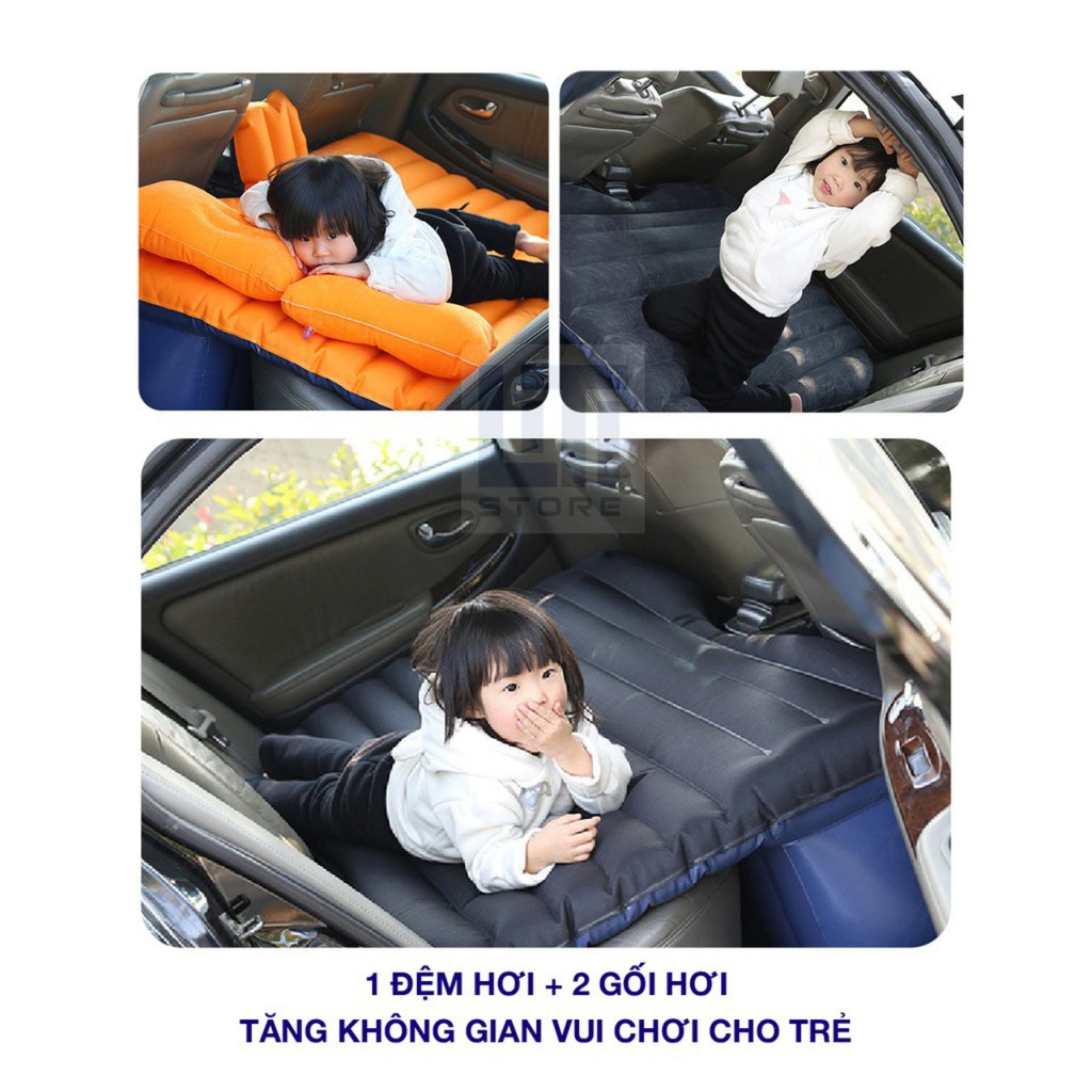 Đệm Hơi Xe Ô Tô Nệm Hơi Dùng Cho Xe 4 - 5- 7 Chỗ Xe Bán Tải Tặng Kèm Bơm Hơi Phù Hợp Vợi Mọi Dòng Xe