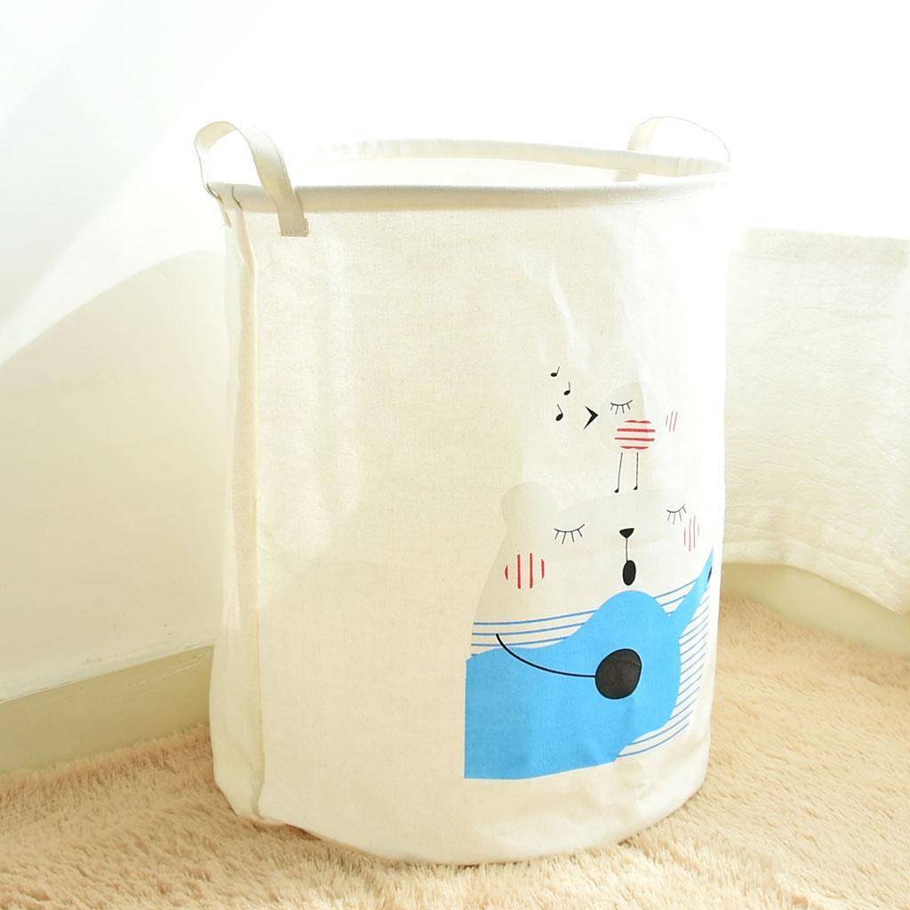 Collapsible Households Storage Basket Laundry Hamper Bucket 40x50cm